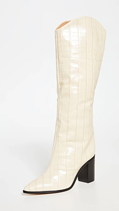 Schutz Analeah Boots In Egg Shell