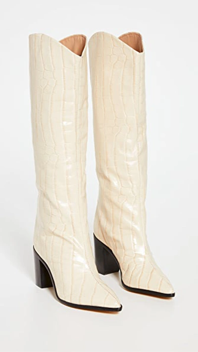 Schutz Analeah Boots In Egg Shell