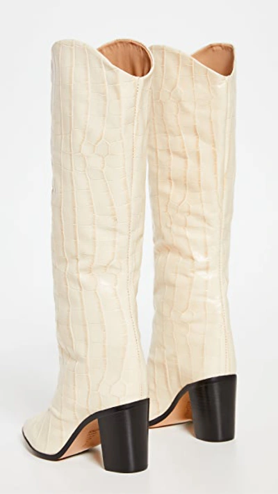 Schutz Analeah Boots In Egg Shell