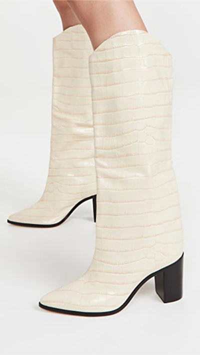 Schutz Analeah Boots In Egg Shell