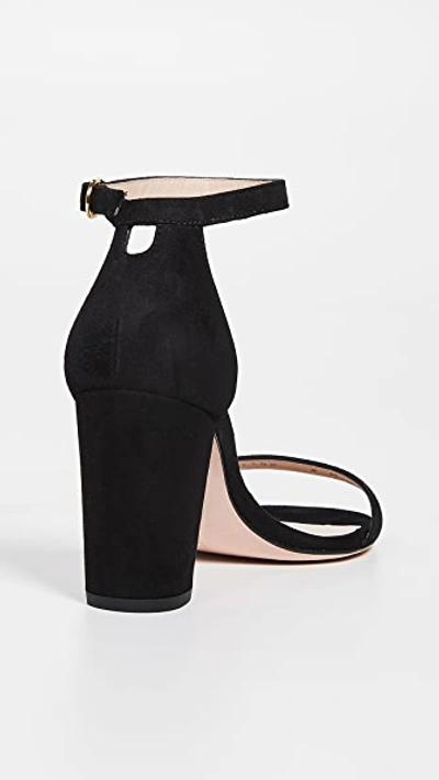 Shop Stuart Weitzman Nearlynude Sandals In Black