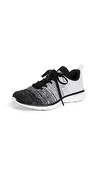 Shop Apl Athletic Propulsion Labs Techloom Pro Sneakers In Black/heather Grey/white