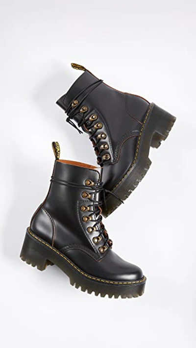 Shop Dr. Martens' Leona 7 Hook Boots Black