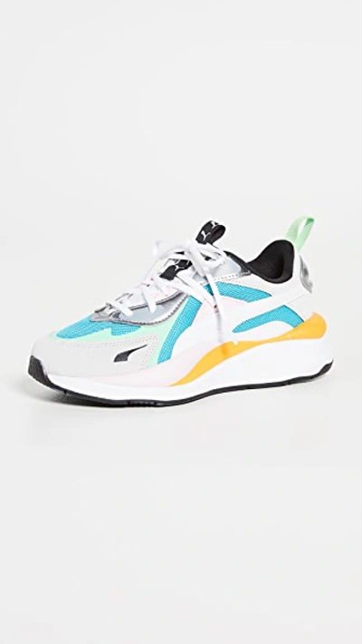 Puma Women's Rs-curve Aura Casual Sneakers From Finish Line In  Blue/silver/pink | ModeSens