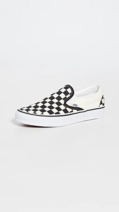 Shop Vans Ua Classic Slip-on Sneakers Black & White Checkerboard 5