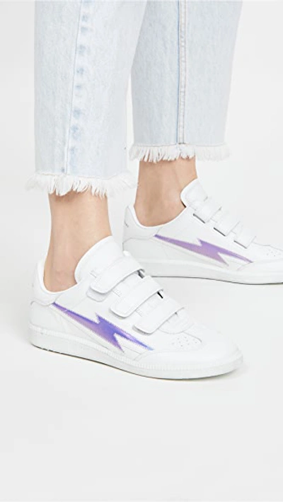Shop Isabel Marant Beth Sneakers In Purple