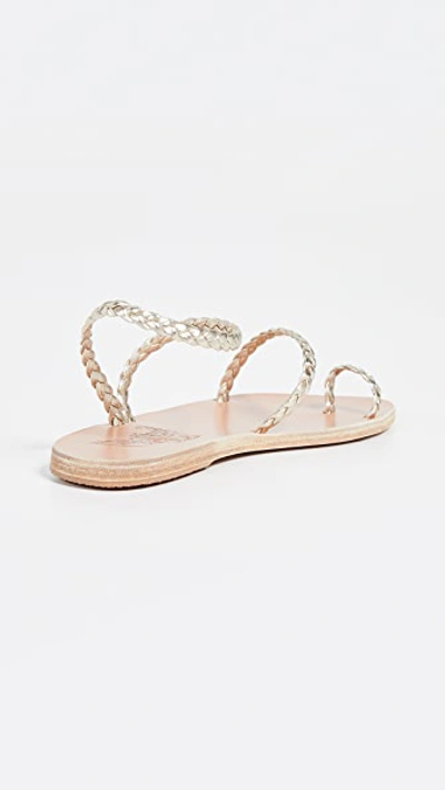 Ancient Greek Sandals Silver Eleftheria Sandals In Platinum