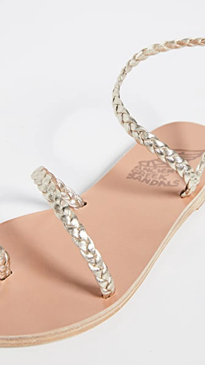 Ancient Greek Sandals Silver Eleftheria Sandals In Platinum