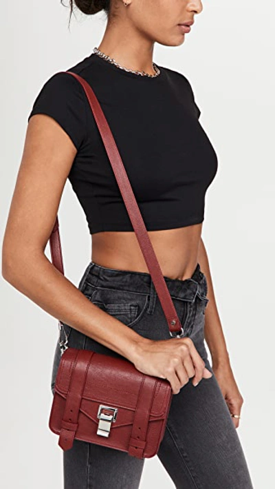 Shop Proenza Schouler Ps1 Mini Crossbody Bag In Syrah