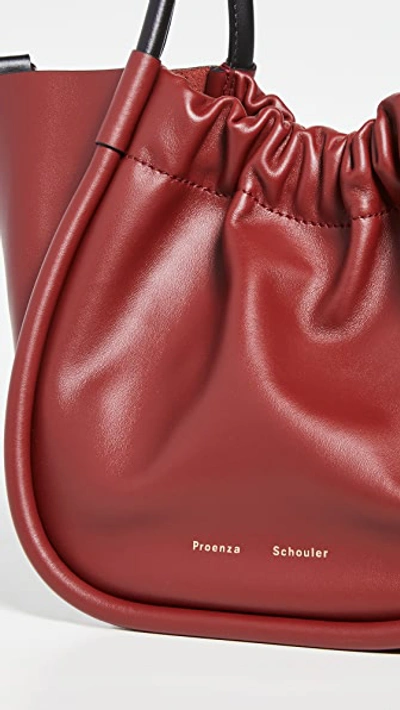 Shop Proenza Schouler Small Ruched Crossbody Tote In Syrah
