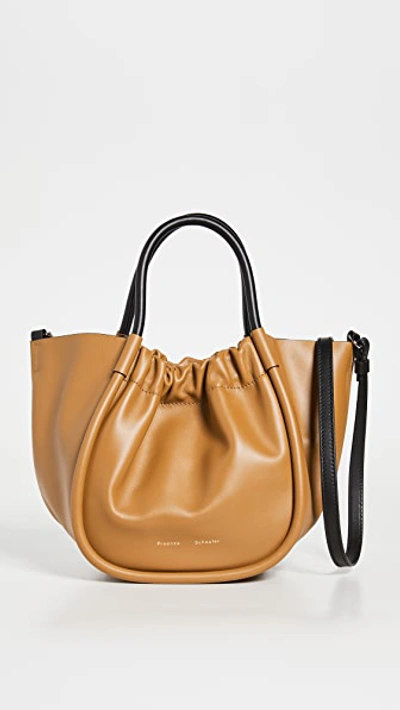 Shop Proenza Schouler Small Ruched Crossbody Tote In Tapenade