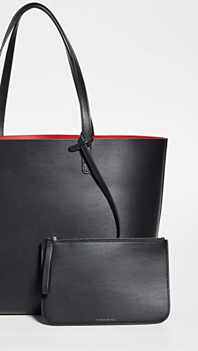 Shop Mansur Gavriel Large Tote Bag Black/flamma