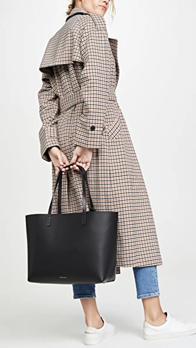 Mansur Gavriel Large Tote Bag In Black/flamma