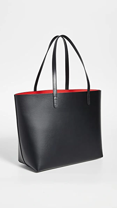 Shop Mansur Gavriel Large Tote Bag Black/flamma