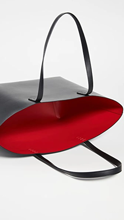 Mansur Gavriel Large Tote Bag In Black/flamma