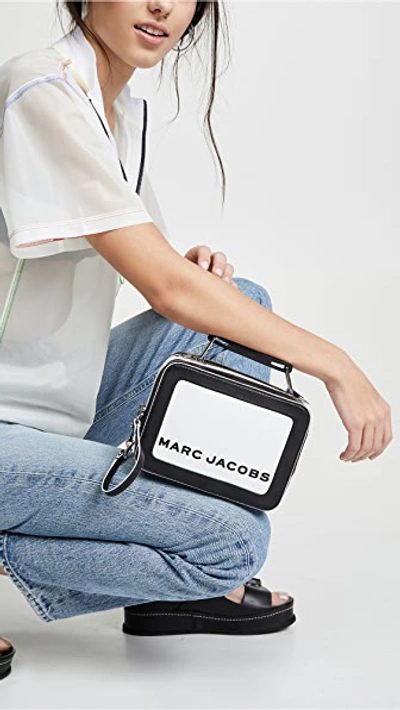 Shop Marc Jacobs The Box 20 Bag In Cotton Multi