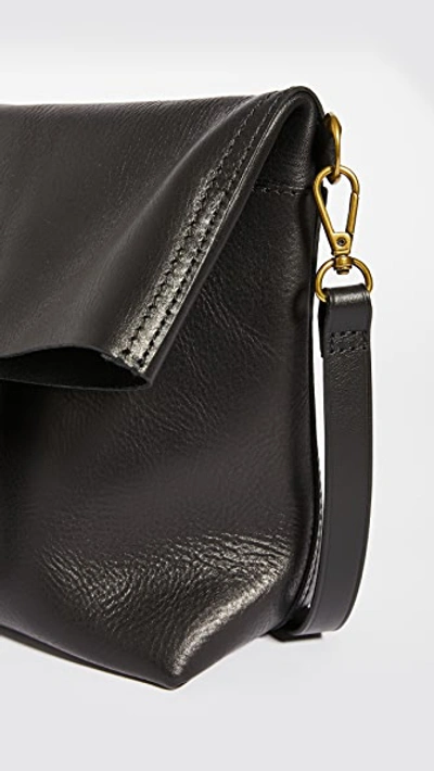 Madewell The Foldover Transport Tote In True Black