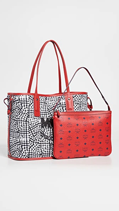 MCM Visetos Medium Liz Reversible Shopper Ruby Red Coated Canvas Tote -  MyDesignerly