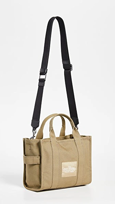 Marc Jacobs Mini Traveler Canvas Tote In Slate Green