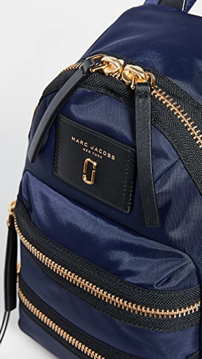 Shop Marc Jacobs Mini Nylon Biker Backpack In Midnight Blue