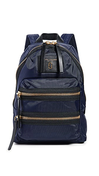 Shop Marc Jacobs Mini Nylon Biker Backpack In Midnight Blue