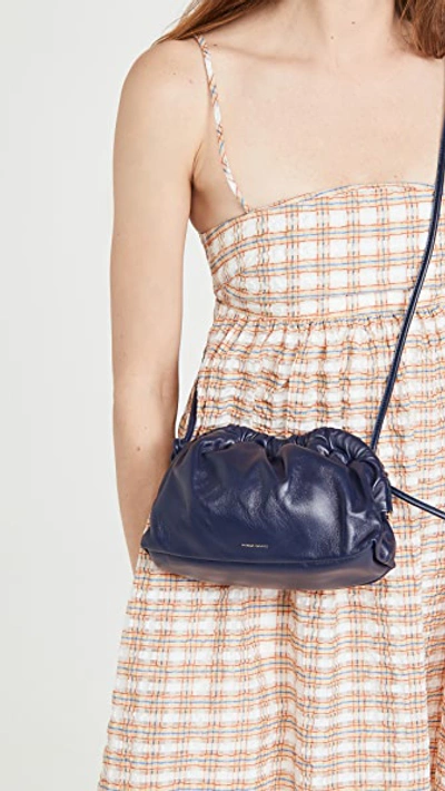 Shop Mansur Gavriel Mini Cloud Clutch Blue