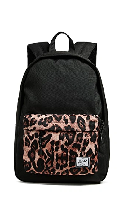 Shop Herschel Supply Co Classic Mid Volume Backpack In Black/desert Cheetah