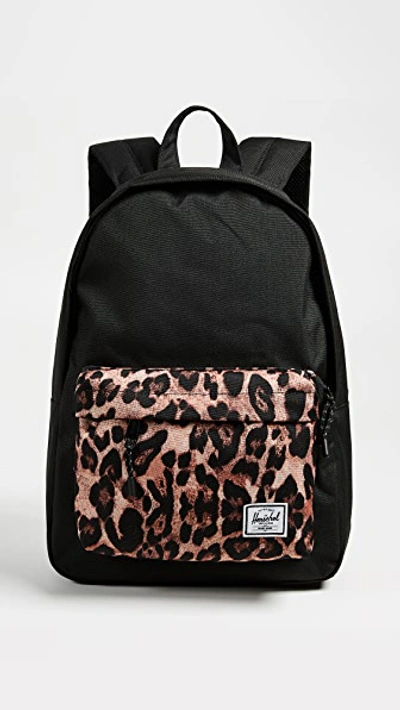 Shop Herschel Supply Co Classic Mid Volume Backpack In Black/desert Cheetah