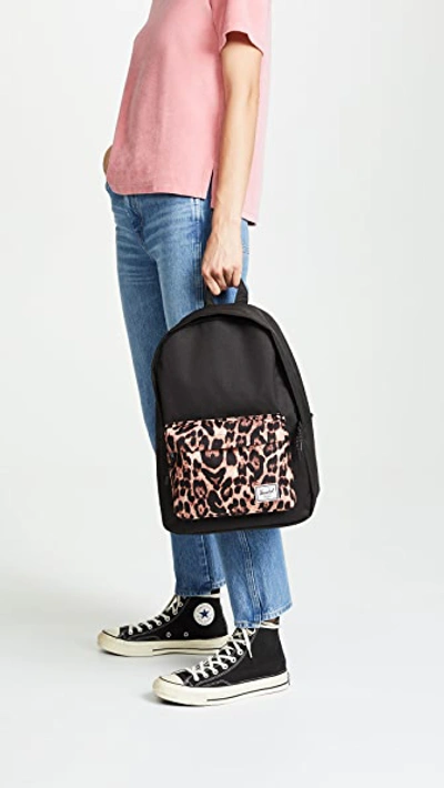 Shop Herschel Supply Co Classic Mid Volume Backpack In Black/desert Cheetah