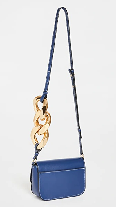 Shop Jw Anderson Chain Midi Anchor Bag In Navy