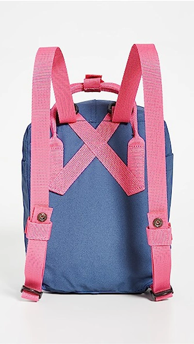 Shop Fjall Raven Kanken Mini Backpack In Royal Blue/flamingo Pink