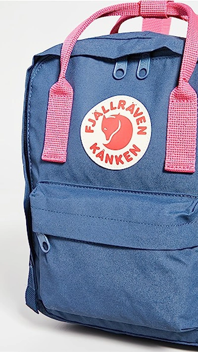 Shop Fjall Raven Kanken Mini Backpack In Royal Blue/flamingo Pink