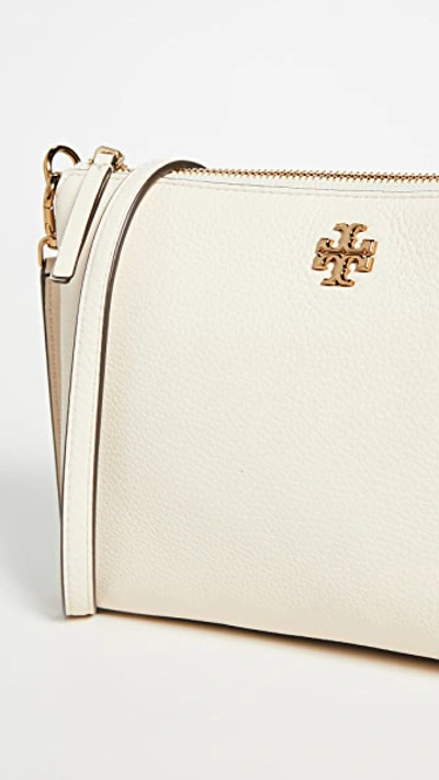 Shop Tory Burch Mercer Pebbled Wallet Crossbody New Cream