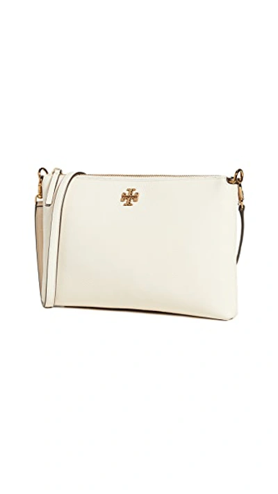 Shop Tory Burch Mercer Pebbled Wallet Crossbody New Cream