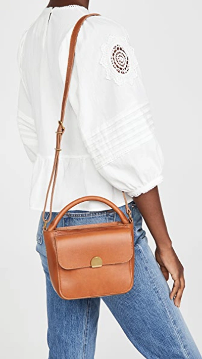 Madewell The Mini Abroad Leather Crossbody Bag In Brown | ModeSens