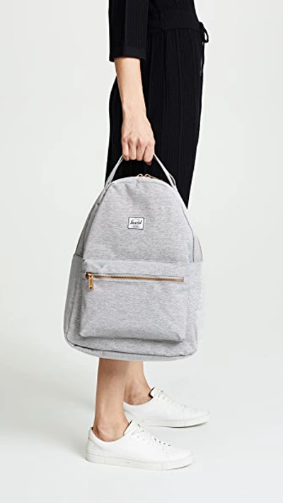 Shop Herschel Supply Co. Nova Mid-volume Backpack Light Grey Crosshatch