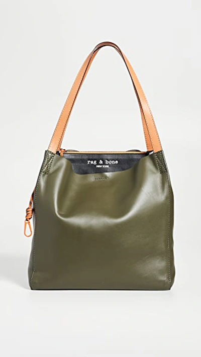 Shop Rag & Bone Passenger Tote Olive Night/black