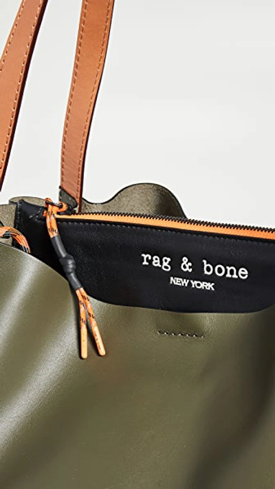 Rag & Bone Passenger Leather Crossbody Bag In Olive Night/black