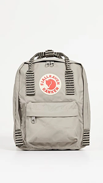 Shop Fjall Raven Kanken Mini Backpack In Fog/striped