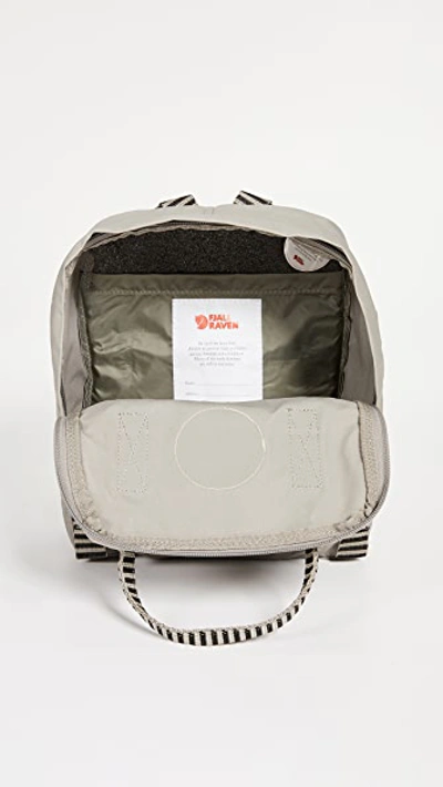 Shop Fjall Raven Kanken Mini Backpack In Fog/striped