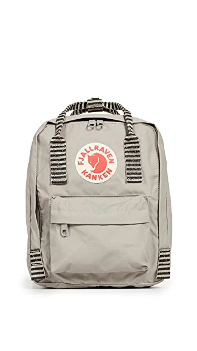 Shop Fjall Raven Kanken Mini Backpack In Fog/striped