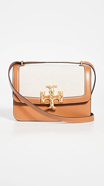 Tory Burch Eleanor Small Canvas & Leather Convertible Shoulder Bag In  Kobicha | ModeSens