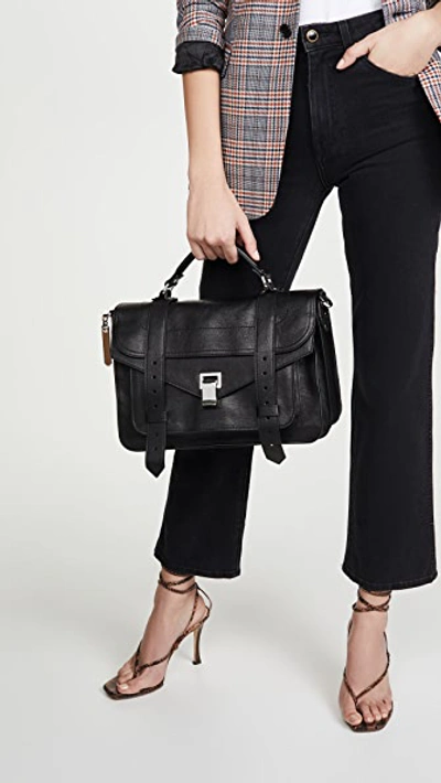 Shop Proenza Schouler Ps1 Medium Satchel Black