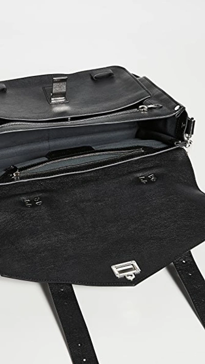 Proenza Schouler Ps1 Medium Satchel Black In Black
