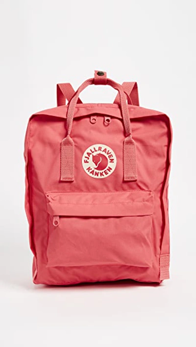 Shop Fjall Raven Kanken Backpack In Peach Pink
