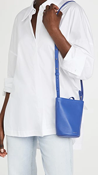 Shop Mansur Gavriel Mini Zip Bucket Bag In Elettrico