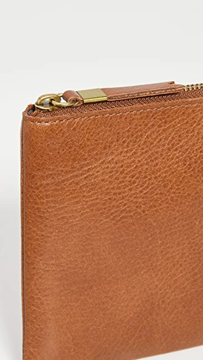 Shop Madewell The Leather Pouch Clutch In English Saddle