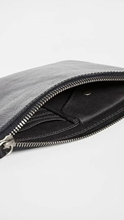 Shop Madewell The Leather Pouch Clutch In True Black
