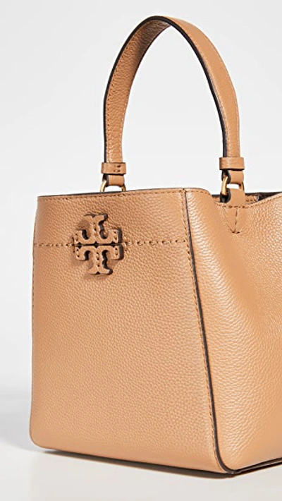 Tory Burch Mcgraw Small Bucket Bag In Tiramisu