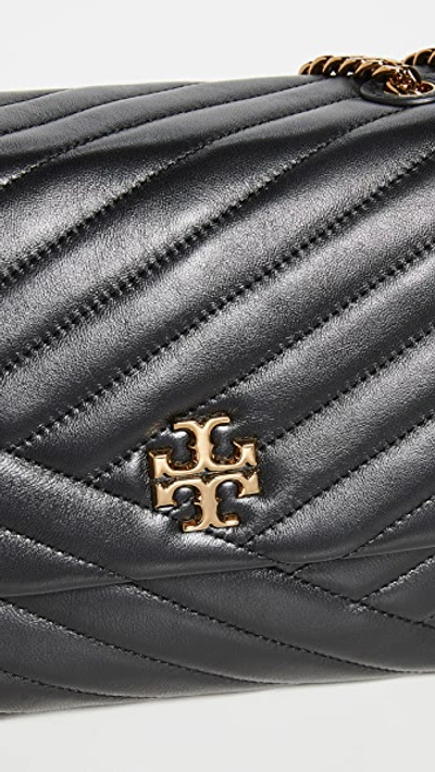 Shop Tory Burch Kira Chevron Convertible Shoulder Bag In Black